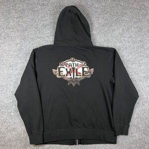 Path of Exile Hoodie Mens L* Black Full Zip Jinx Gamer Gaming Sweatshirt